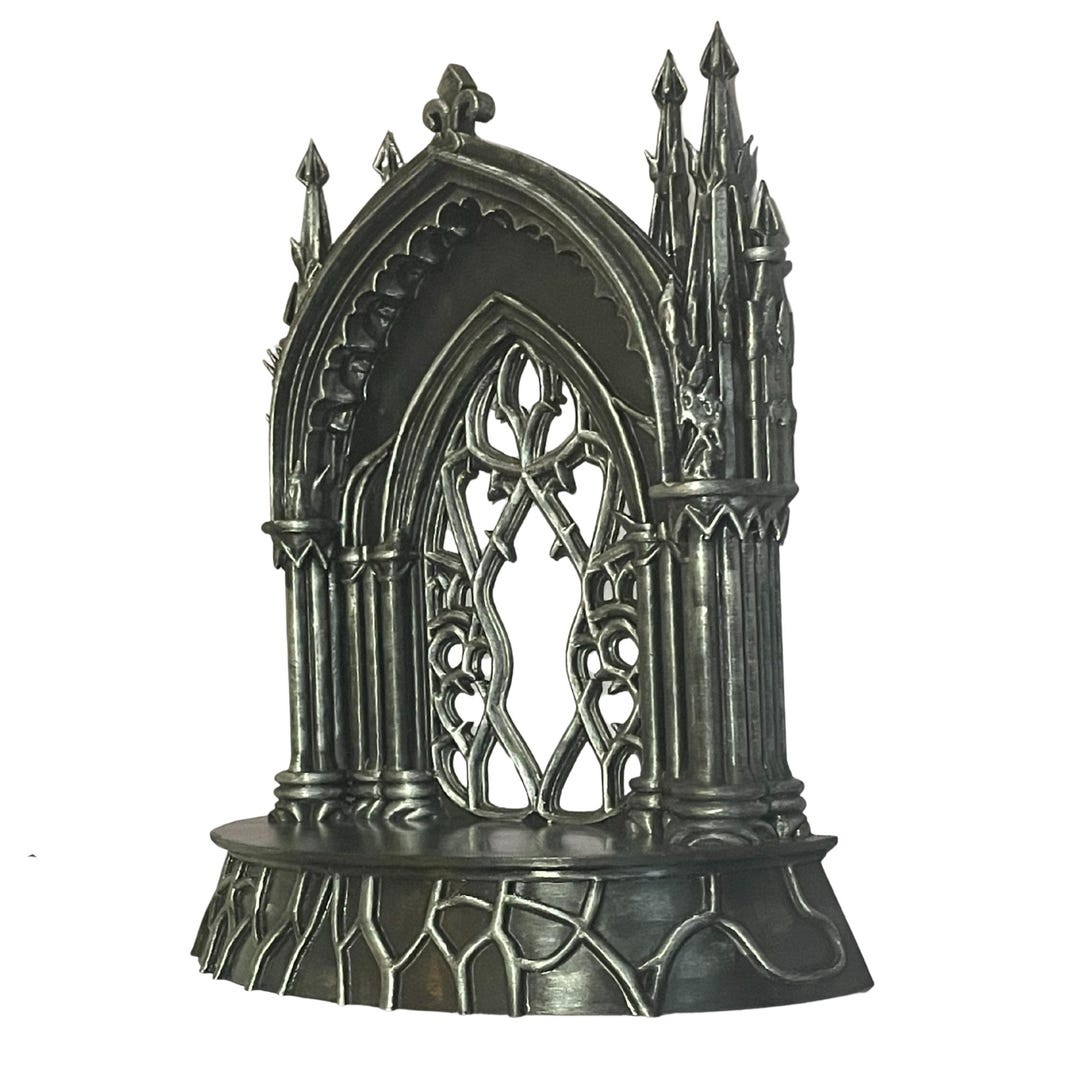 Gothic Cathedral Wall Mount or Tabletop Shelf – Hand Painted Mini Altar ...
