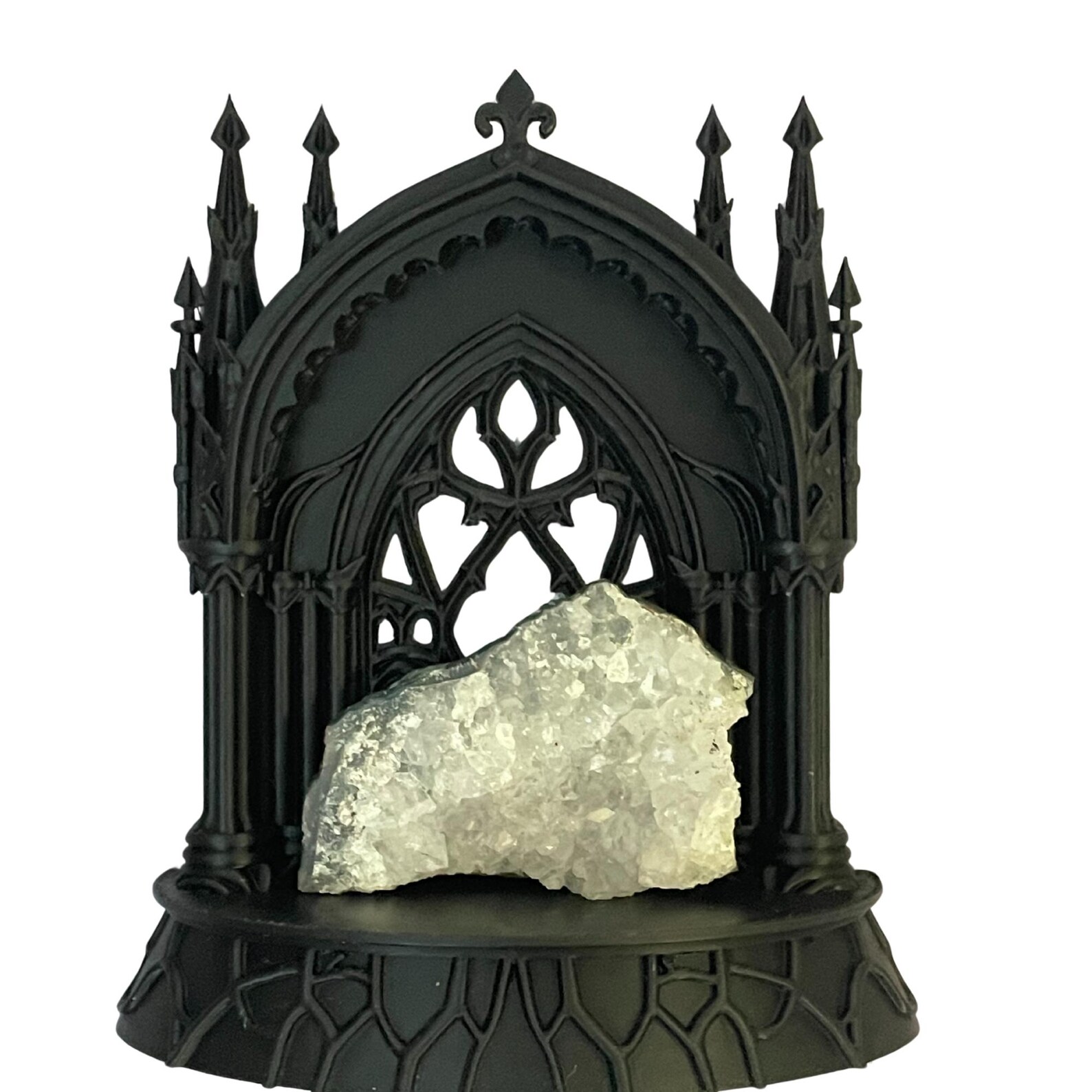 Gothic Cathedral Wall Mount or Tabletop Shelf – Matte Black Mini Altar ...