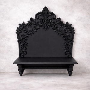 Estantería gótica de mesa: altar de brujas, decoración victoriana