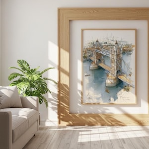 London Landmark Watercolor Clipart: Hand-Drawn UK Architecture (PNG Bundle