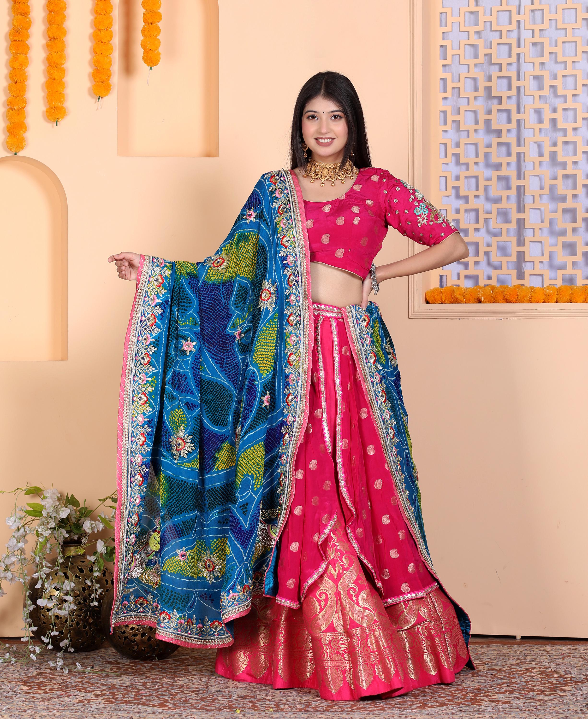 Mukesh Manish Malhotra Anarkali Designs Baby Pink Banarasi Dupatta UK