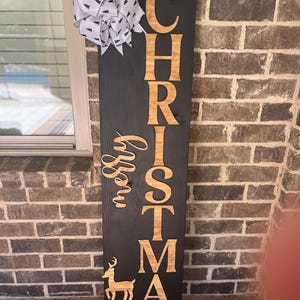 Handmade Christmas Porch Leaner | Wooden Holiday Decor