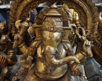 Duty free 2feet/24inch/60cm pure ganesh god  statue ,ganesh Bhagavan ji  murti 14kg lord ganesha Sculpture, for temple ,temple ganesha