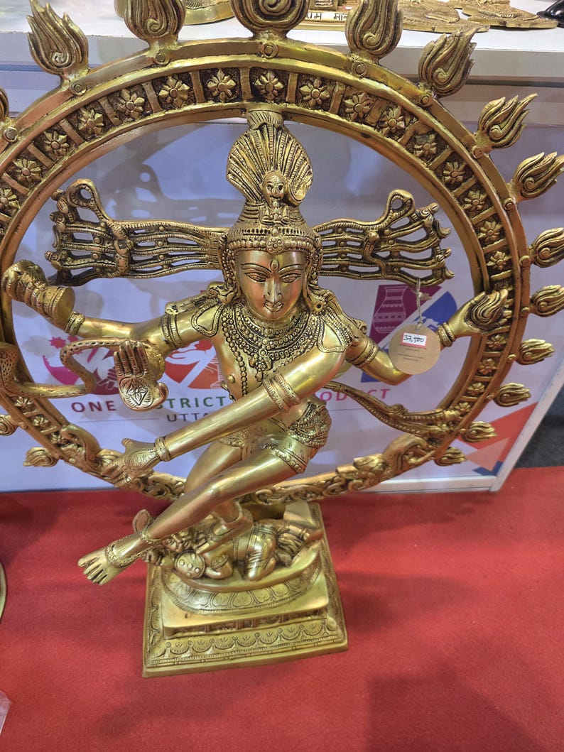 Brass Nataraja Idol • Lord Shiva Dancing Statue • 30" Tall Premium ...