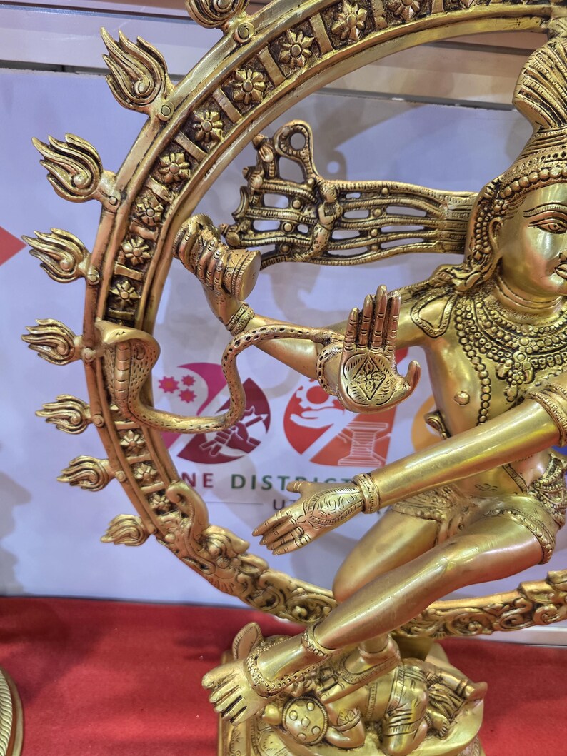 Brass Nataraja Idol • Lord Shiva Dancing Statue • 30" Tall Premium ...