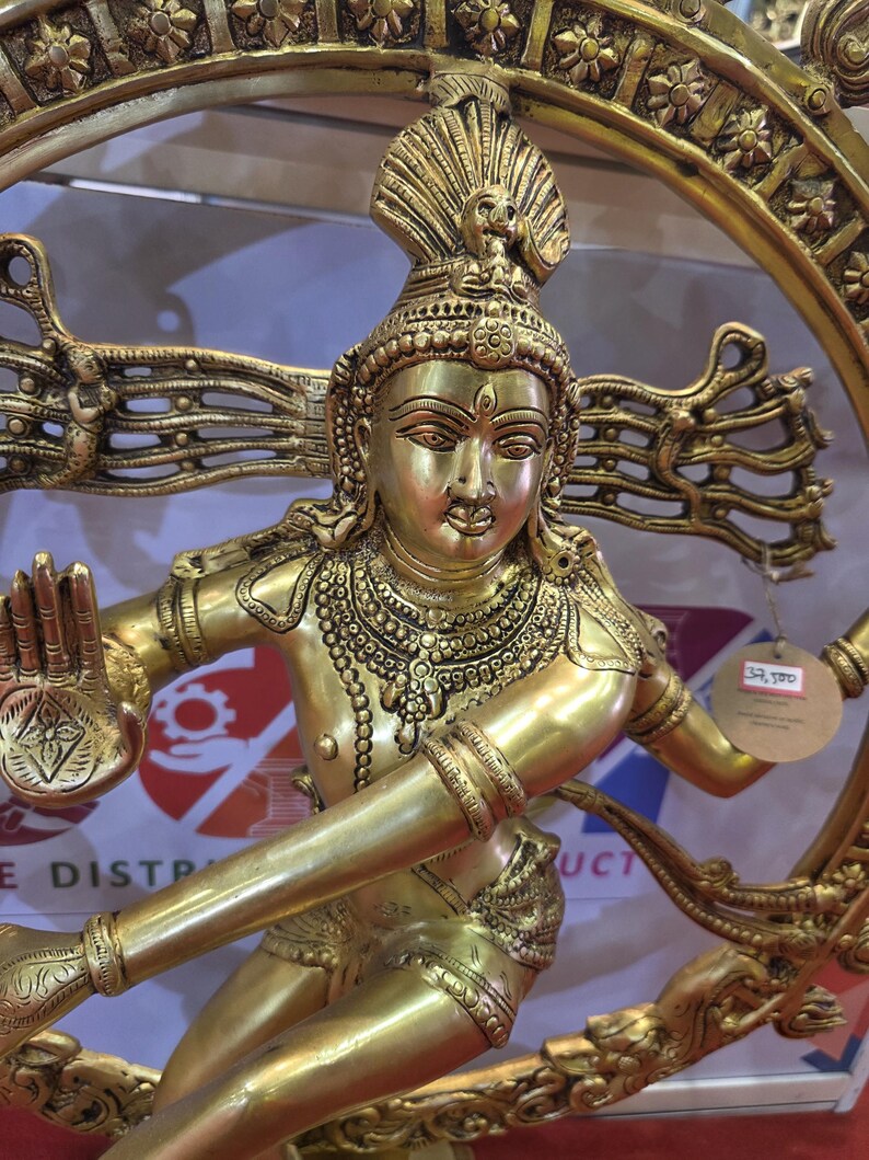 Brass Nataraja Idol • Lord Shiva Dancing Statue • 30" Tall Premium ...