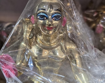 8Inch/20cm Shiv Bhagwan Mahakal Brass Murti 2kg, Pure Brass Shiva Idol, Mahakal Statue for Home Temple Pooja, Shivji Sitting Murti Vrindavan