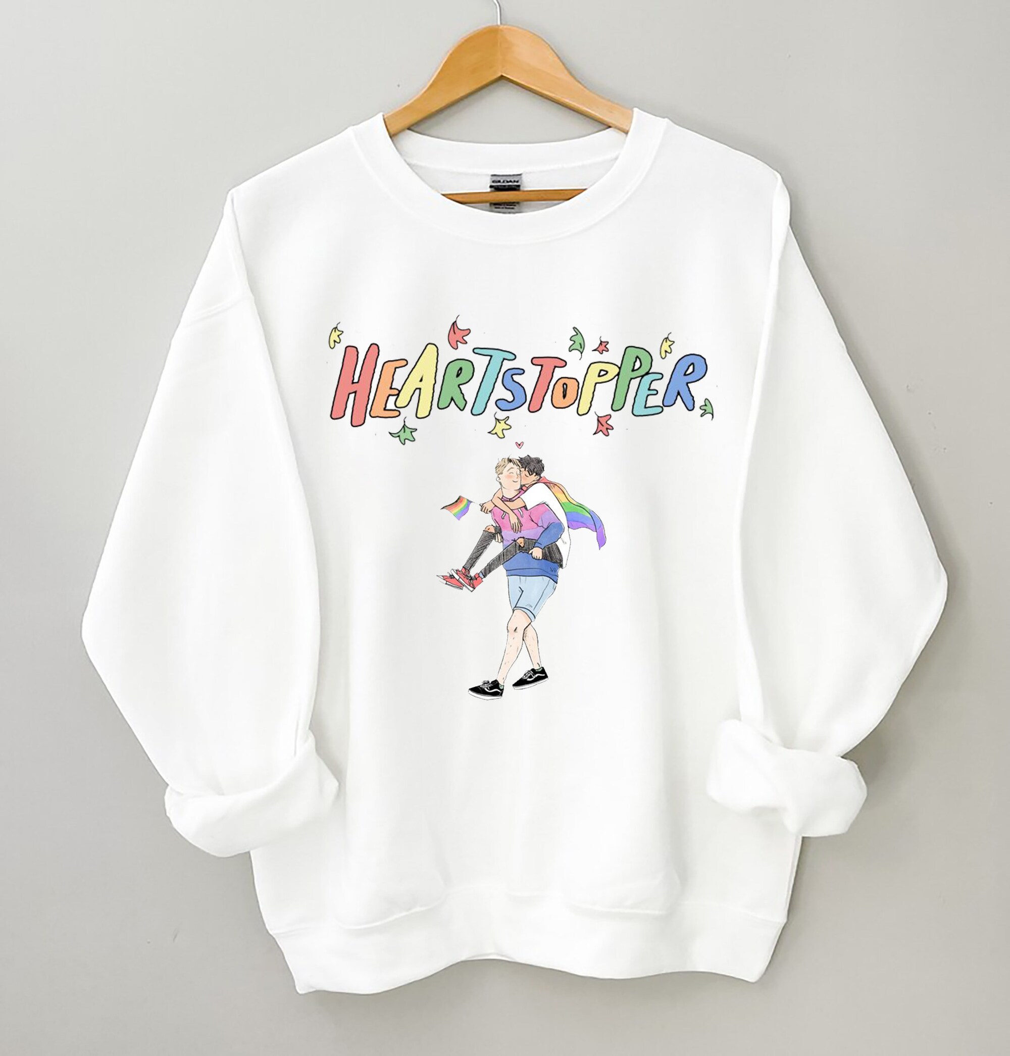 Nick And Charlie Heartstopper Sweatshirt, Heartstopper Rainbow