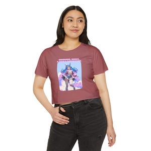 Kawaii Catgirl Crop Top: Anime Art, Y2K Style