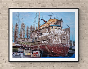 The Western Flyer Unearthed Limited Edition Signed and Numbered Fine Art Print John Steinbeck The Log From the Sea Of Cortez Ed Ricketts