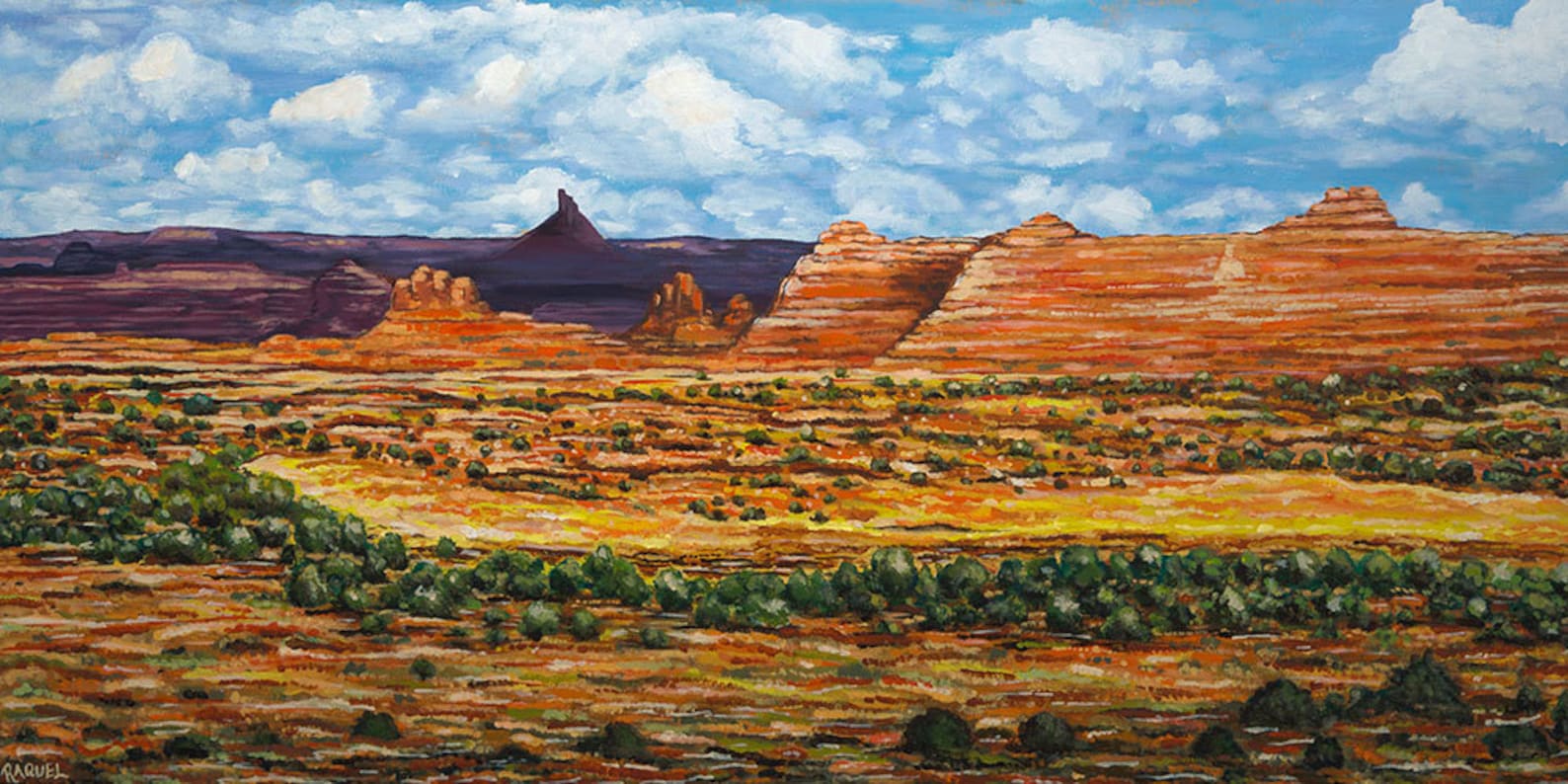 American Southwest Desert Landscape Painting Canyon Print Utah Etsy