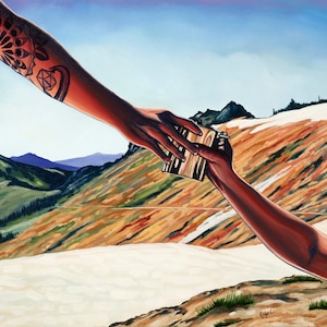 ORIGINAL Oil Painting 18x24&quot; - Cascade Mountain Landscape - Contemporary Art Painting - Goat Rocks Wilderness Washington - &quot;Whiskey Pass&quot;