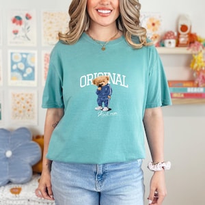 Sporty Teddy Bear T-Shirt: Trendy Phone Bear, Unisex Cotton Tee