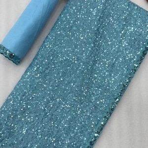 Sky Blue Embroidered Georgette Saree, Festive Sarees, Wedding Guest Outfit