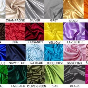 Image of color swatches for Fabric color selection for Customization & Personalization of Customers Requirement to make Satin Silk Trouser