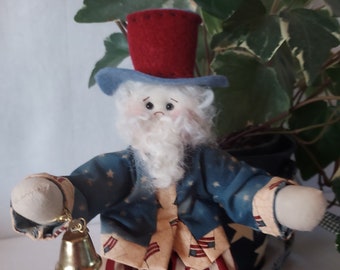 Uncle Sam Doll - 11 Inch Independence/Memorial Day/Veterans Day - Farmhouse Decor/Country Decor