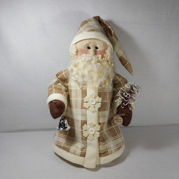 Handmade Father Frost Santa Doll – 19 Inch, Country Christmas Decor