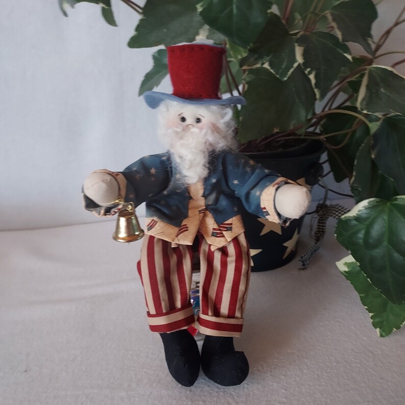 Uncle Sam Doll 11 Inch Independence/Memorial Day/Veterans Day Farmhouse Decor/Country Decor image 4