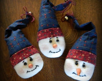 Little Snowman Ornaments -  8 Inch Hanging Snowmen ~ Christmas/Winter ~ Ornaments/Decorations