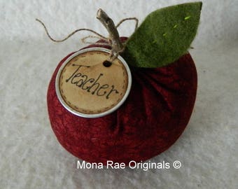 Apple Teacher Gift ~ 4" Red Apple Teacher Gift with Teacher Tag ~ Teacher Day Gift, Birthday Gift, Student Gift