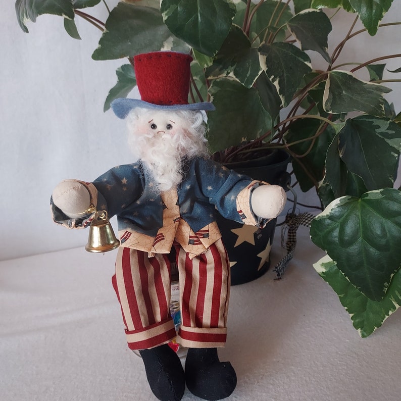 Uncle Sam Doll 11 Inch Independence/Memorial Day/Veterans Day Farmhouse Decor/Country Decor image 3