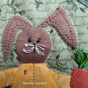 Brown Easter Bunny Wall Hanging With Stand Quilt is 8 - Etsy
