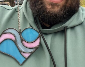 Cheeky Heart Stained Glass Suncatcher