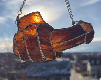 Stained Glass Suncatcher - Get A Grip