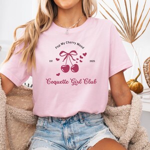 Coquette Girl Club Tee, Fun Graphic T-shirt, Cute Casual Wear, Gifts for Friends, Summer Vintage Shirt