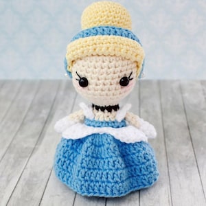 Cinderella Princess Crochet Pattern – Amigurumi Doll PDF Tutorial – Fairytale Handmade Toy