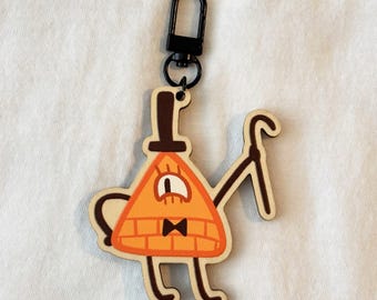 Bill Cipher Wooden Keychain