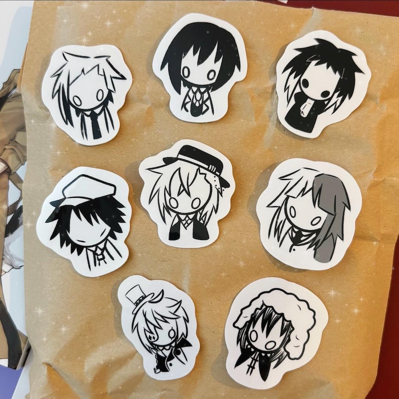 Literature Dogs Sticker Pack: Glossy BSD Stickers (8pcs) - Etsy