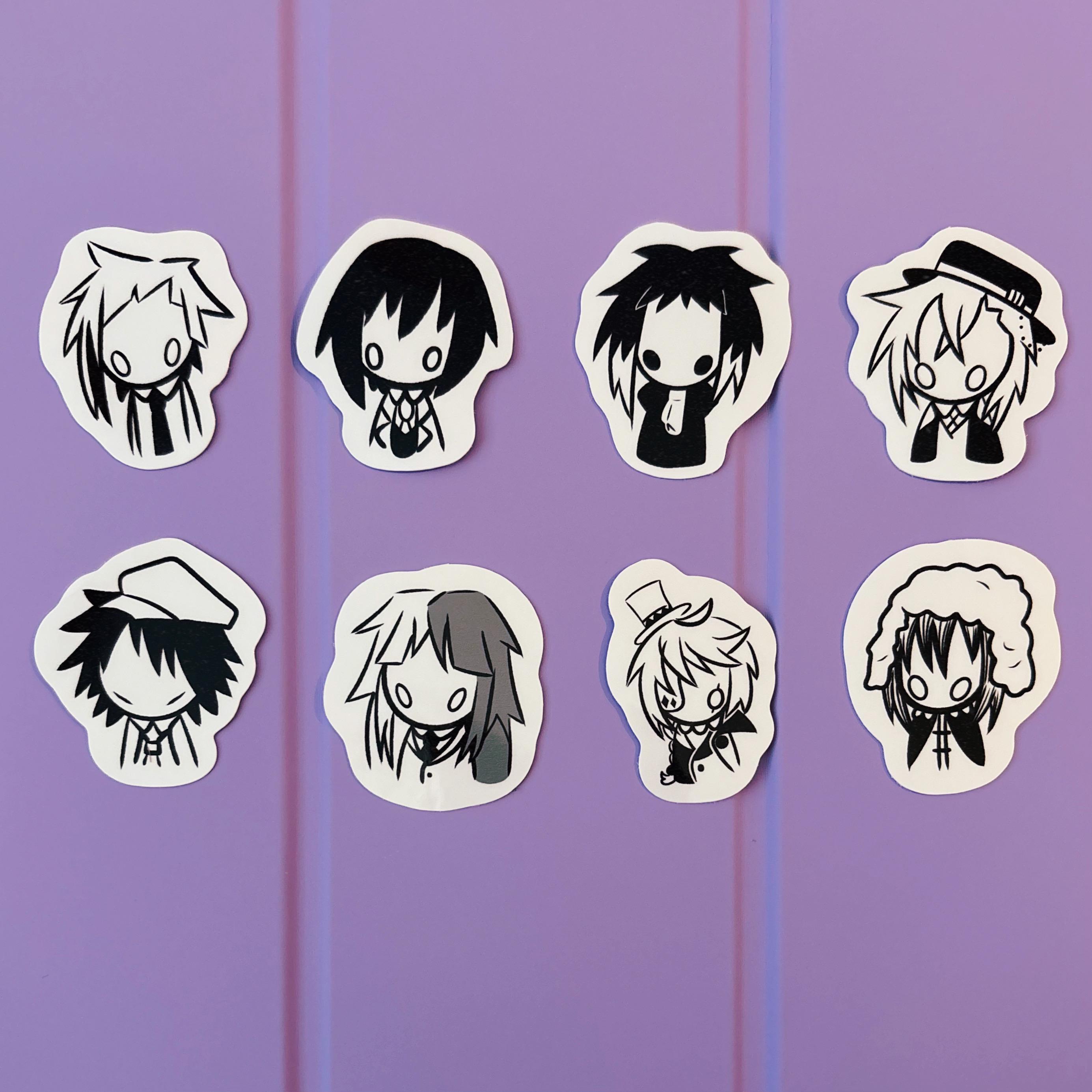 Literature Dogs Sticker Pack: Glossy BSD Stickers (8pcs) - Etsy