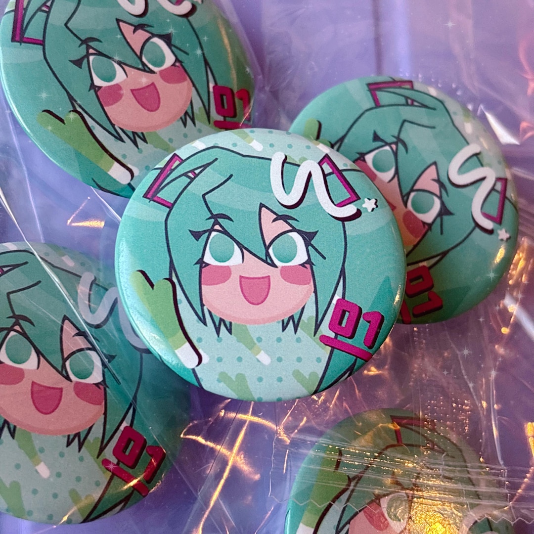 Hatsune Miku Pinback Button, Ita Bag Accessory, Oshikatsu, Vocaloid ...