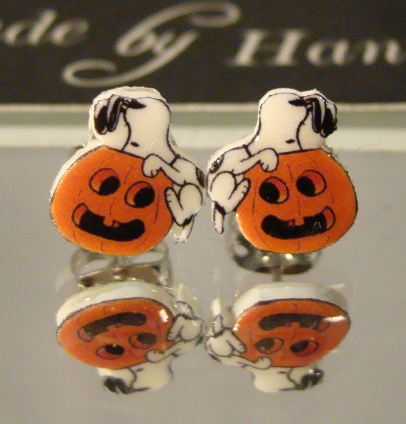 Snoopy Halloween Stud Earrings Etsy
