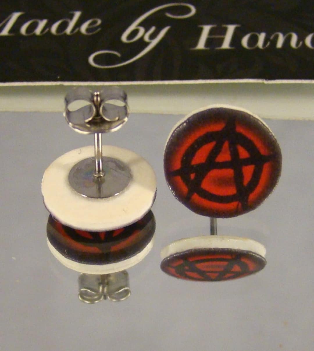 Anarchy Symbol Stud Earrings - Subculture Jewelry - Rebel Symbol ...