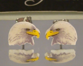 Bald Eagle Stud earrings - Small Eagle Post Earrings - National Bird jewelry - Eagles Spirit Wear accessories - Gift shop jewelry