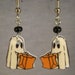 Ghost Dangle Earrings - Halloween Jewelry - Trick or Treat Jewellery 