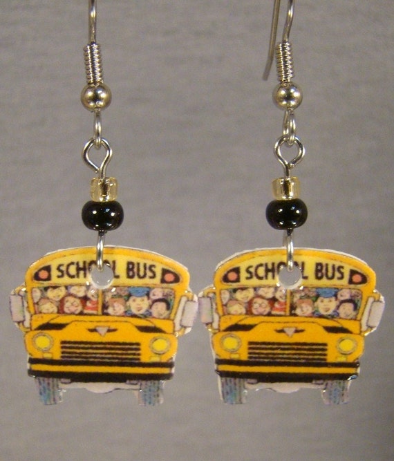 BUS DRIVER EARRINGS SCHOOL BUS EARRINGS 