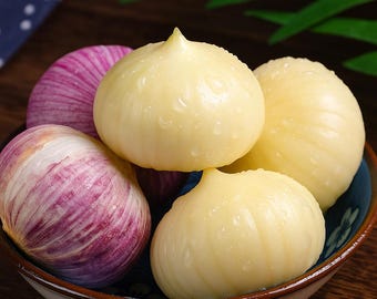 Ajo Solo – Bulbo de ajo de un solo diente, secado al sol, fresco, sabor suave y dulce / Fácil de pelar / Perfecto para cocinar