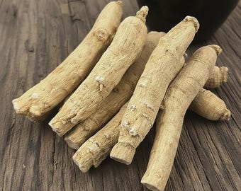 Organic American Ginseng Roots Dried Herb 6 Years Old Wellness Vitality Supplement addatives Sugar-Free 15g/pcs Size Big