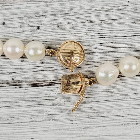 Vintage Gump's Baroque Pearl Necklace 17.5" Stran… - image 5