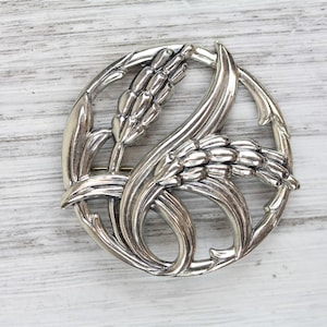 Vintage Danecraft Sterling Silver 925 Big Flower Brooch Pin Pretty Retro Classic Staple