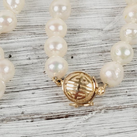 Vintage Gump's Baroque Pearl Necklace 17.5" Stran… - image 4