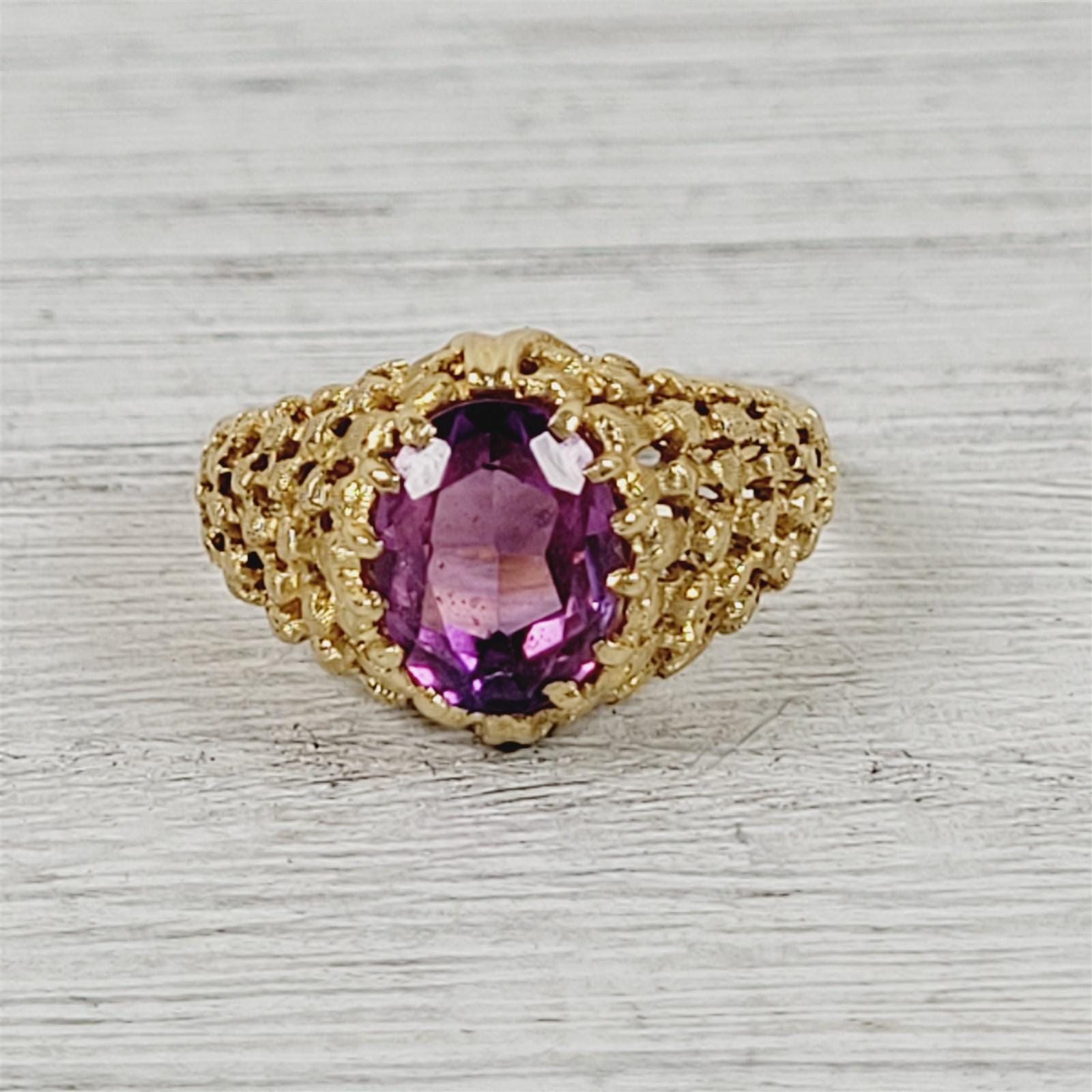 18K HGE ELECTROPLATED GOLD RING WITH JADE CABASHONS