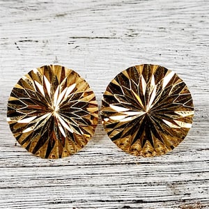 Vintage 18 kt geelgouden diamantgeslepen oorknopjes hoog karaat luxe mooi