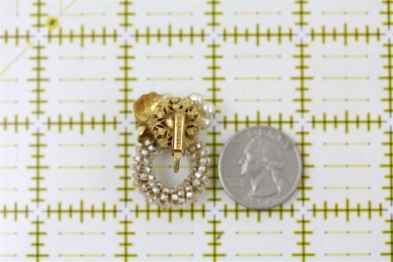 Vintage Miriam Haskell Glass Pearl Earrings Clust… - image 8