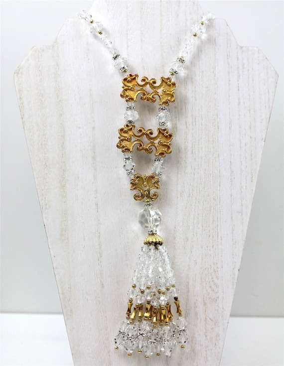 Vintage Lawrence Vrba Crystal Rhinestone Necklace… - image 1