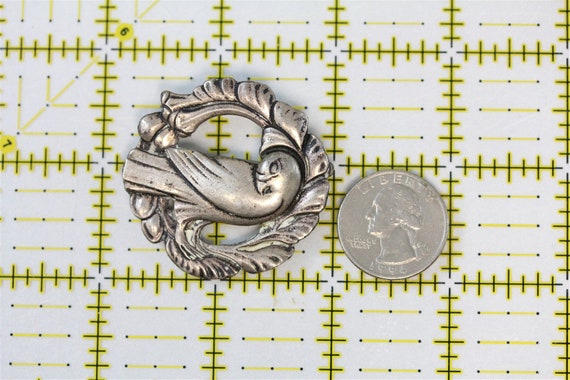 Vintage 40's Sterling Silver 925 Bird Brooch Pin … - image 5