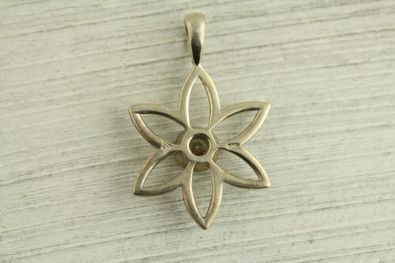 Silpada Flower CZ Sterling Silver Pendant Open wo… - image 3